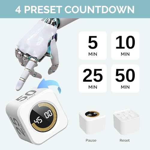 Pomodoro Cube Timer Productivity Visual Timer (2 Count)