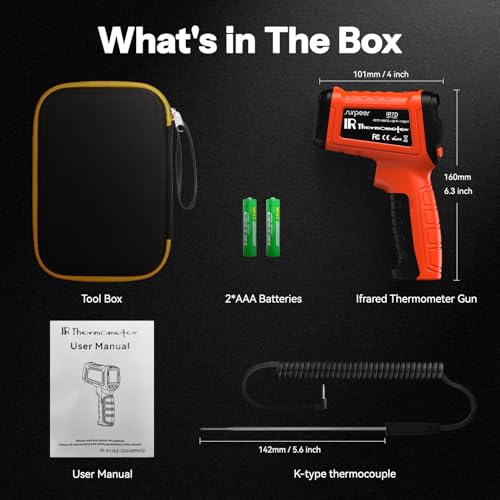 Infrared Thermometer Temperature Gun 1796°F 16