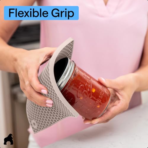 BPA Free Silicone Oven Mitts and Pot Holders Set (4 Count)