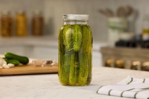 Wide Mouth Glass Mason Jars with Lids and Bands (4 Count)