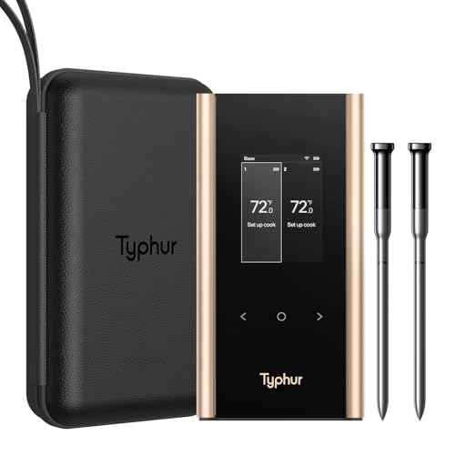 Sync Gold Dual Wireless WiFi Meat Thermometer with Carrying Case (2 Count)