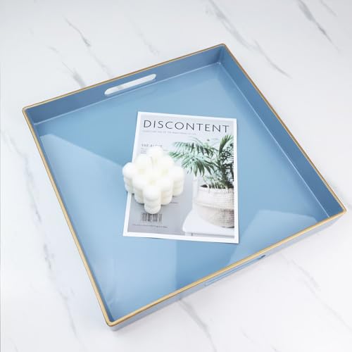 Light Blue Decorative Tray for Living Room