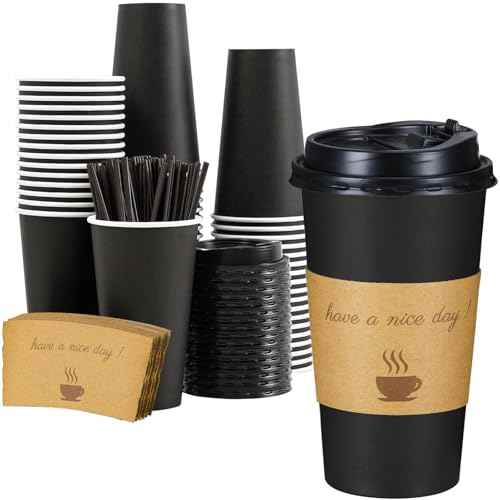 20 oz Coffee Cups 50 Pack (50 Count)