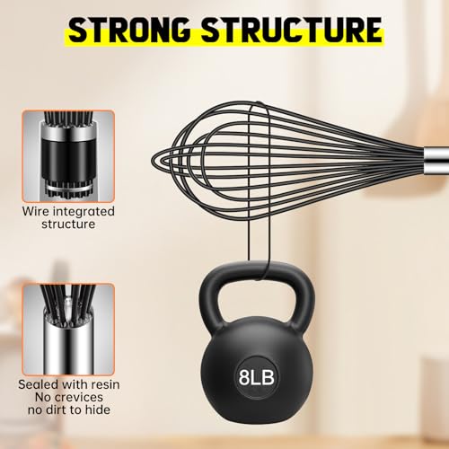 4 Pieces Silicone Whisks Set (4 Count)