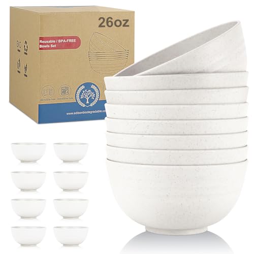 Wheat Straw Bowls Set of 8