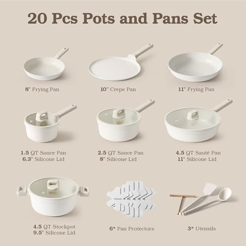 Ceramic Pots and Pans Set Nonstick