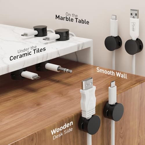 8 Pack Magnetic Cable Clips (8 Count)