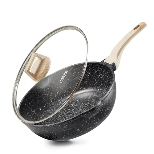 12 Inch Nonstick Deep Frying Pan with Lid