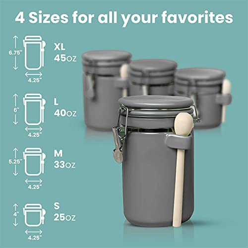 4 Piece Ceramic Kitchen Canisters Set (4 Count)