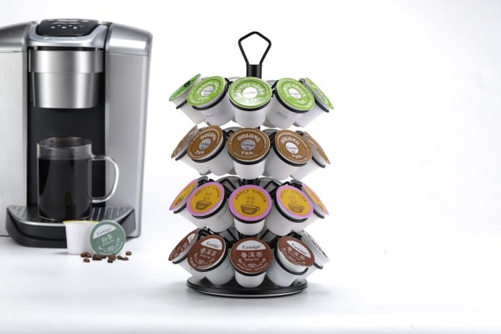 K Cup Storage Coffee Capsules Pod Holder Carousel Capsule Display Storage for k (4 Count)