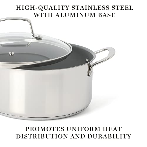Delaroux 10 Piece Stainless Steel Pots and Pans Kitchen Cookware Set w (10 Count)
