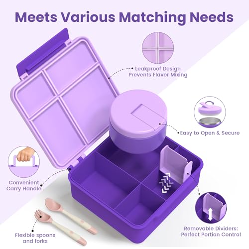 Bento Lunch Box for Kids with 8oz Soup Thermo