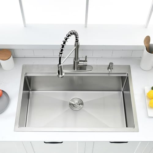 33 Inch Drop In Kitchen Sink Workstation