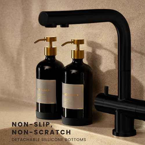 Hand and Dish Soap Dispenser for Kitchen and Bathroom (2 Count)