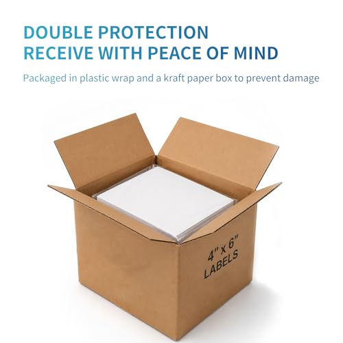 Fanfold 4 x 6 Direct Thermal Labels White Perforated Shipping Labels (2000 Count)