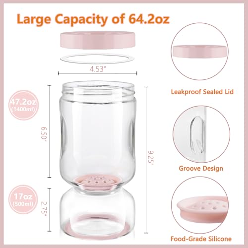 Pickle Jar with Strainer Flip