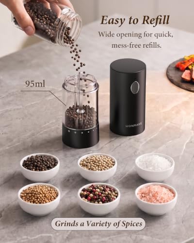 Electric Salt and Pepper Grinder Set (2 Count)