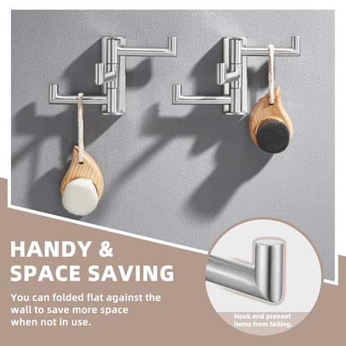 Swivel Towel Hook Brushed Nickel (2 Count)