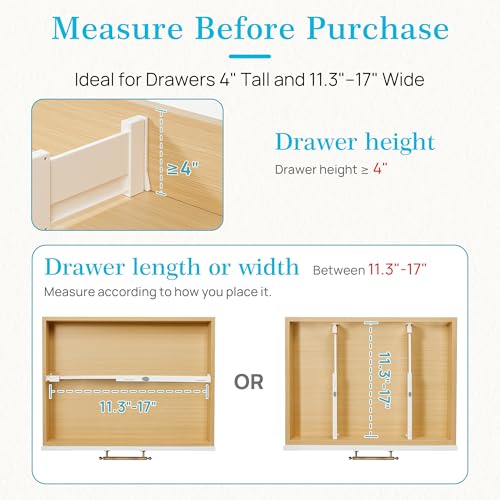 Drawer Dividers for Clothes 8 Pack (8 Count)