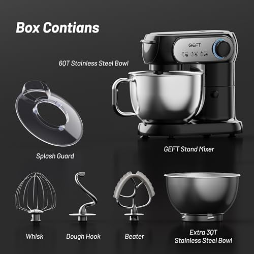 Stand Mixer 3.5QT&6QT Bowls Mixers Kitchen Electric Stand Mixer Black