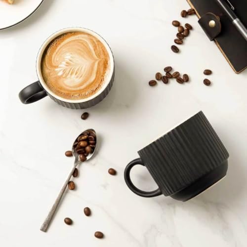 Coffee Mug Ceramic Set of 4 with Stand (4 Count)