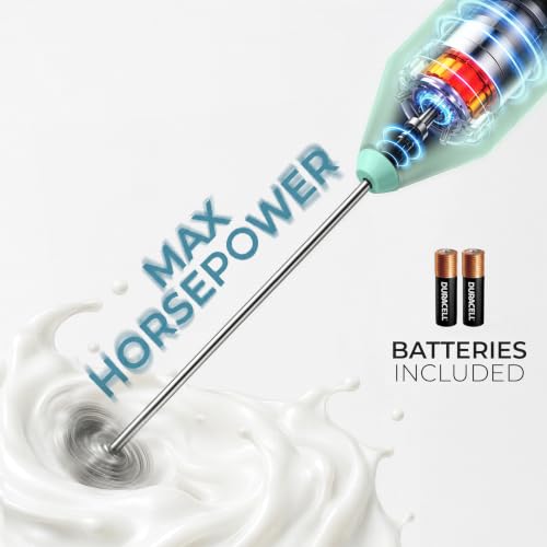 Powerful Milk Frother AA Batteries Included