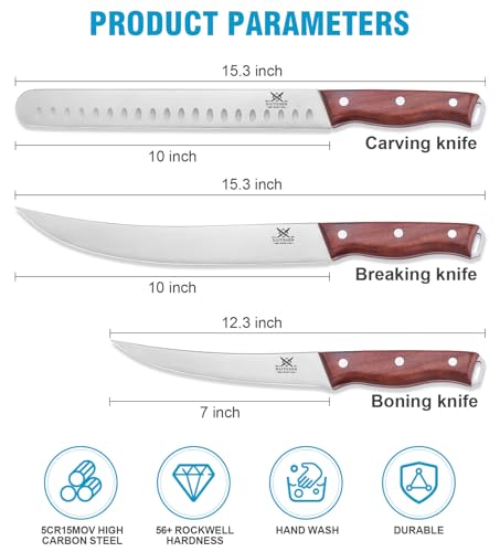 3PCS Professional Brisket Carving Knife Set (3 Count)
