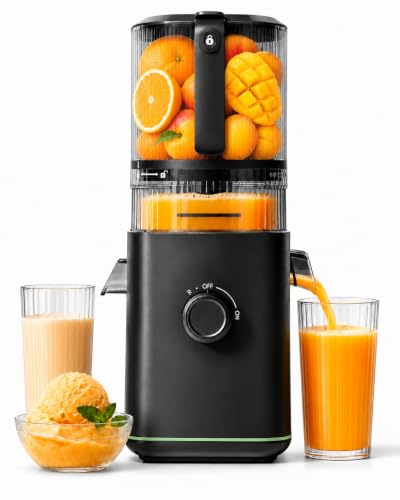 Aobosi 3-in-1 Juicer Machines, 6.5" Oversized Wide Feed Chute for Whole Fruits & Vegetables, 600 Max Cold Press Juicer with Pre-Cutter System, Triple Filtration, 99% Juice Yield