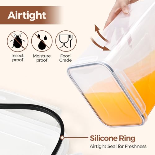 Airtight Rice Storage Container with Lid 10Qt 2Pack (2 Count)