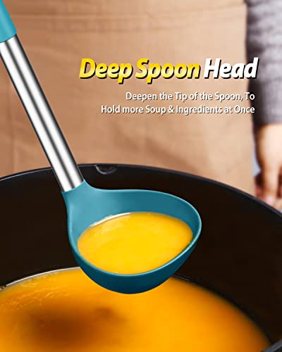 Silicone Soup Ladle and Pasta Spoon Set (2 Count)