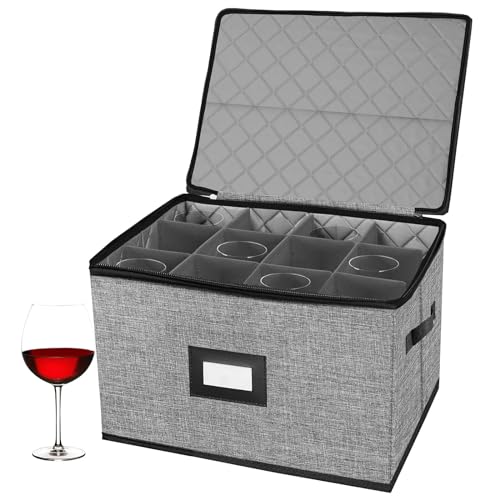 Quilted Wine Glass Storage Box