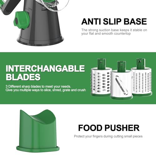 Rotary Cheese Grater Hand Crank Cheese Shredder for Fresh Cheese