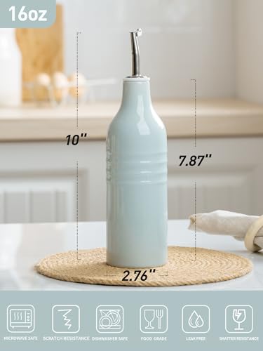 16oz Ceramic Oil Dispenser Bottle