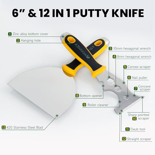 12 in 1 Metal Putty Knife (2 Count)