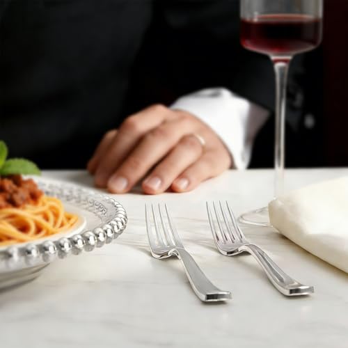 200 Pack Silver Plastic Forks (200 Count)