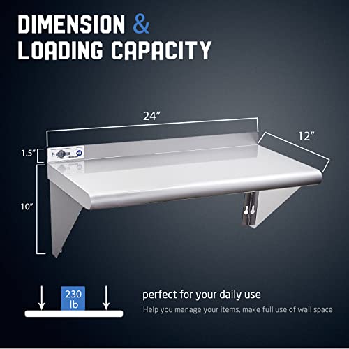 NSF Stainless Steel Shelf 12''x24''