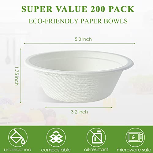 200 Pack 12 OZ Paper Bowls (200 Count)