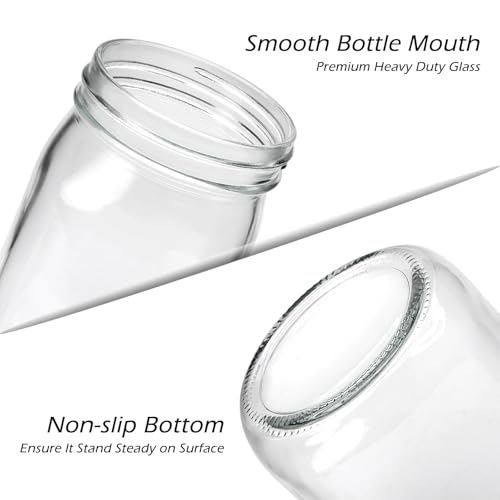 32 OZ Glass Jars with Lids Set of 12 (32 Ounce)