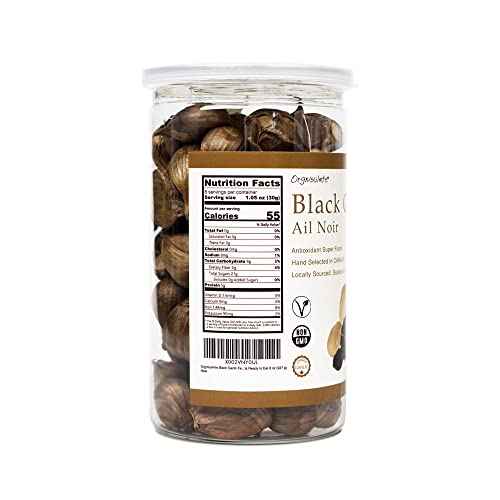 Canada Black Garlic Fermented for 90 Days 100% Natural Multi Clove Garlic Hand Selected in CANADA (8 Ounce)