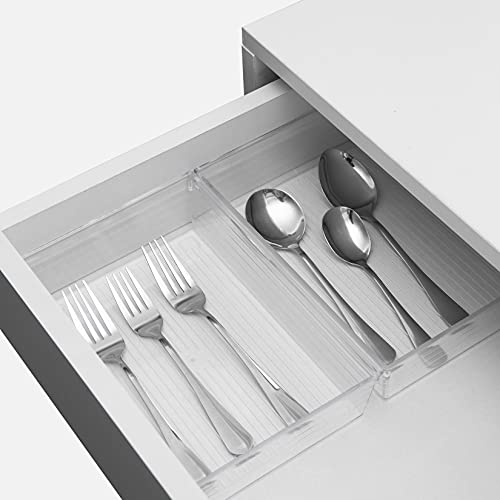 Clear Plastic Drawer Organizer Tray for Vanity Cabinet (4 Count)