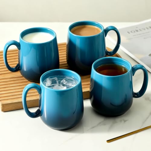 15oz Large Ceramic Mug Set (4 Count)