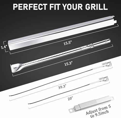 Grill Parts for Charbroil Performance 5 Burner 463448021 463449021 463451022 Cast Iron Grill Grates Stainless Steel Burners