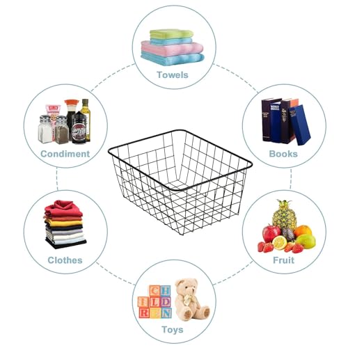 Wire Kitchen Storage Basket 3 Packs (3 Count)