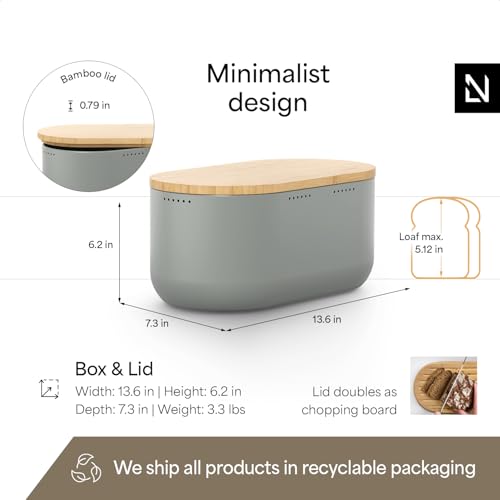 Bread Box I Metal bread box for long lasting freshness with non