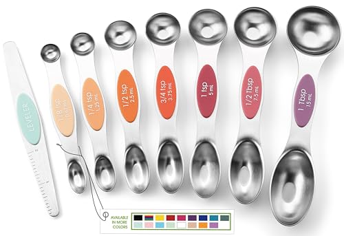 Stainless Steel 8 Magnetic Measuring Spoons Set