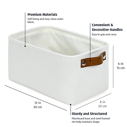 12x8in Canvas Storage Baskets (3 Count)
