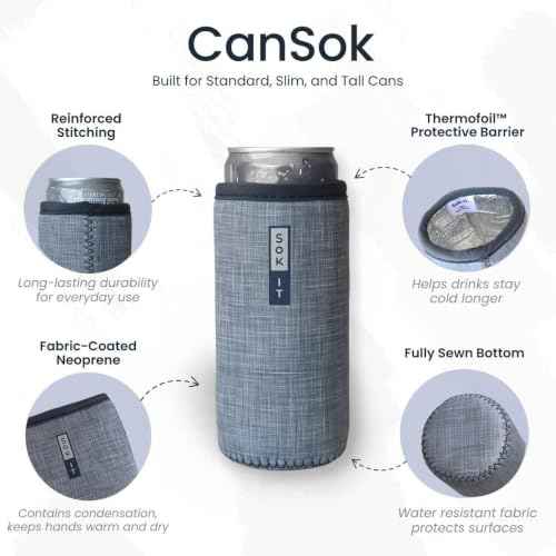 CanSok Sleeve for Beer & Soda Insulated Neoprene Cover