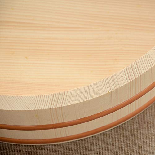 14.2" Wooden Sushi Rice Bowl Hangiri Sushi Oke Rice Mixing Tub