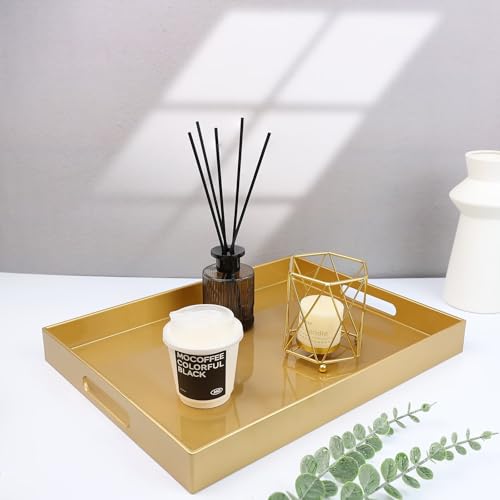 Gold Plastic Serving Tray for Ottoman