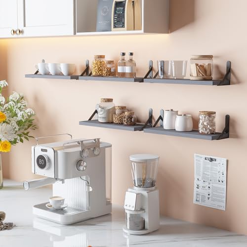 16.5in Floating Shelves for Wall Home Decor (6 Count)